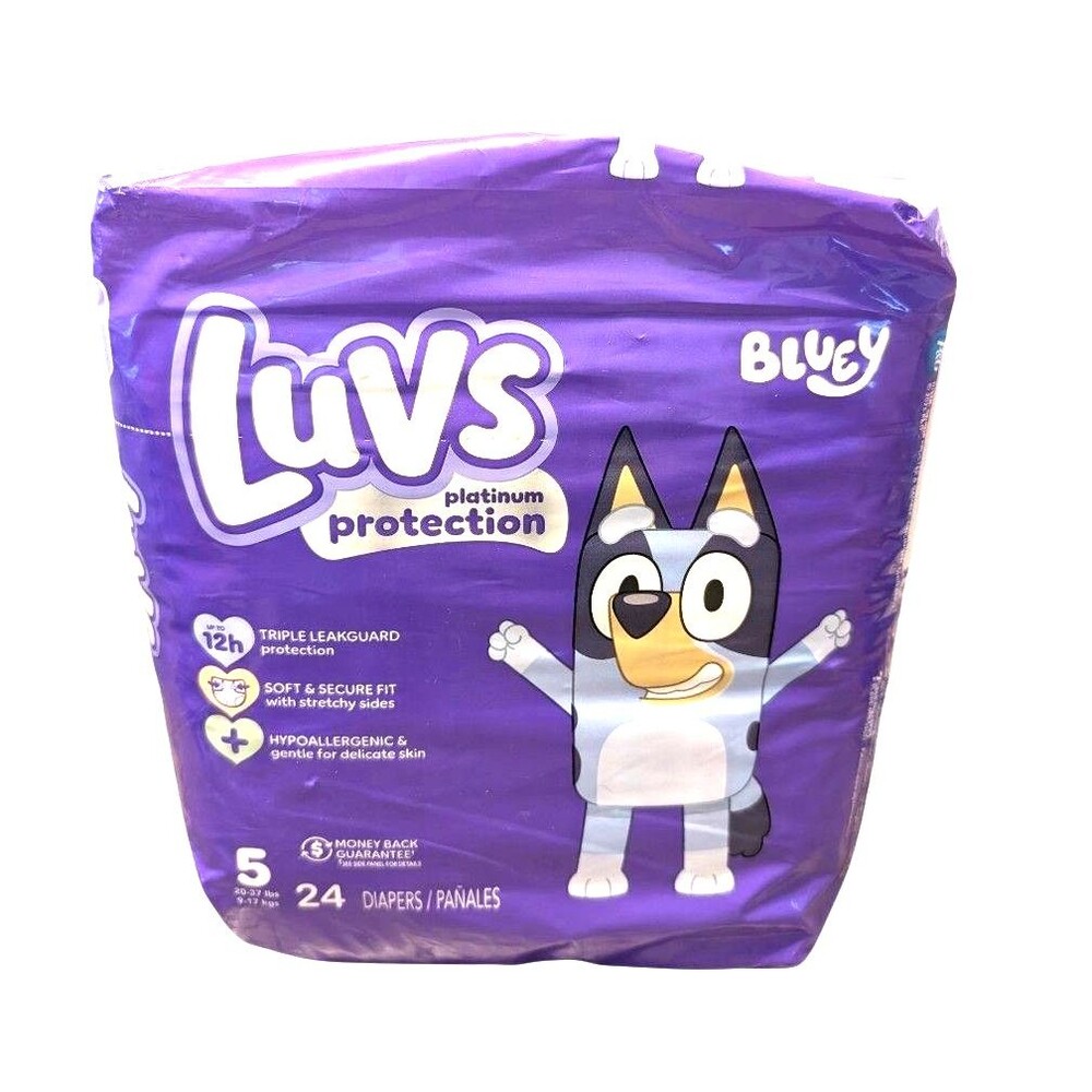 Luvs Platinum Protection Disposable Diapers Size 5 Bags 24 Count New